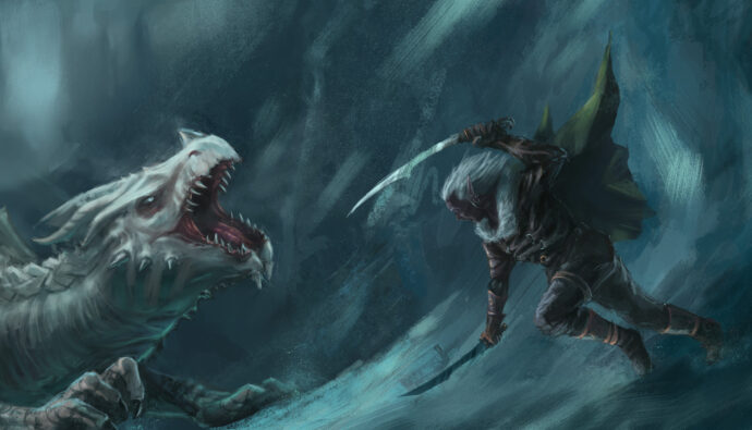 Drizzt vs white dragon