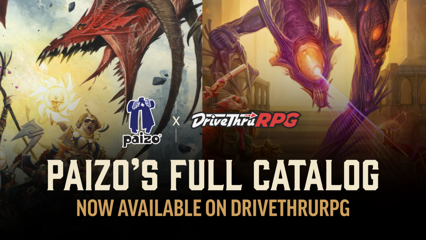 DriveThruRPG to Offer Paizo’s Title Catalog